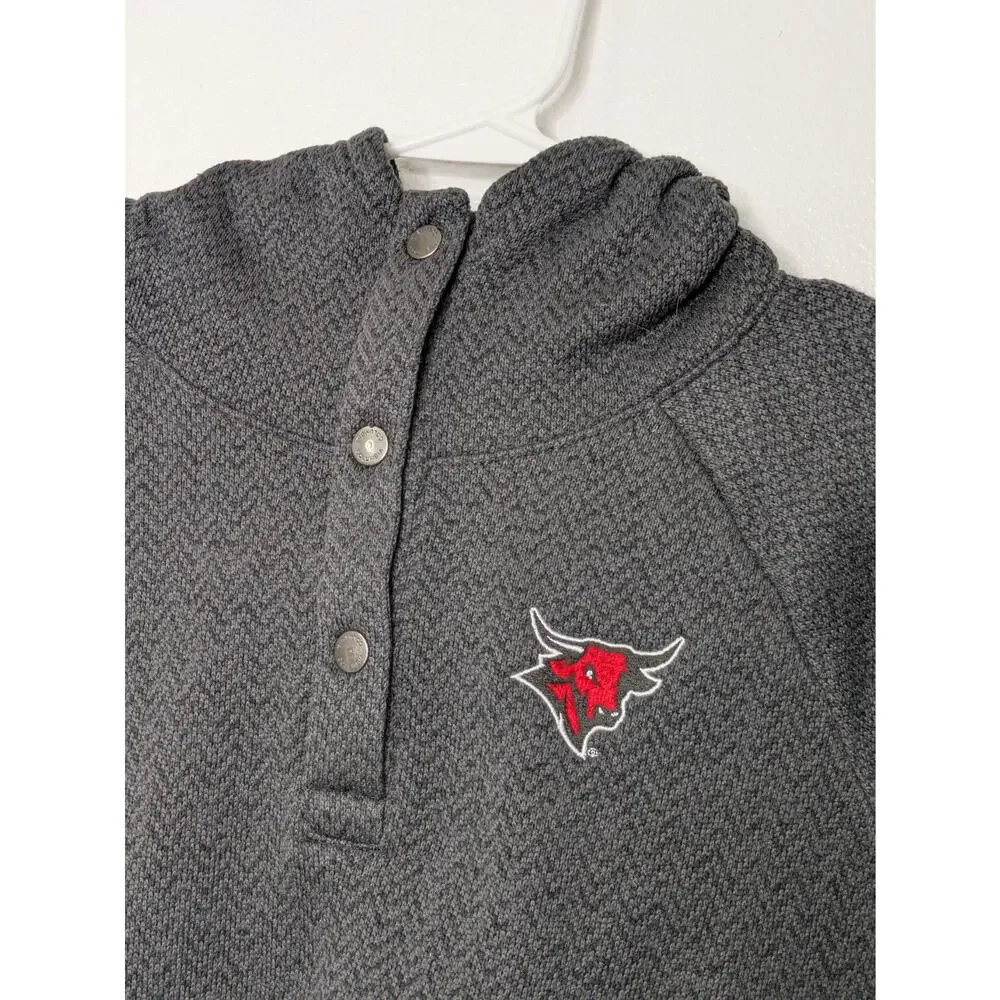 Women's Chicago Bulls Columbia Black Sweater Large Quarter-Snap Hoodie - Picture 3 of 7